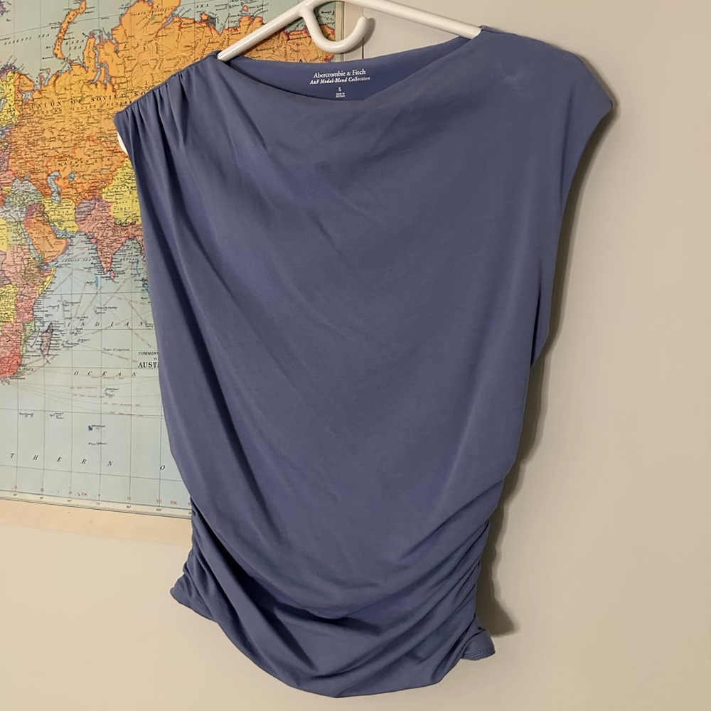 Blue Abercrombie Draped Top